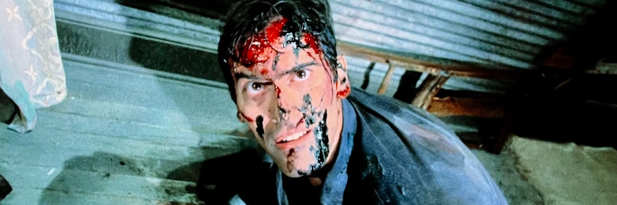 Ash looks up, face covered in blood, and wonders what he has to do to survive.