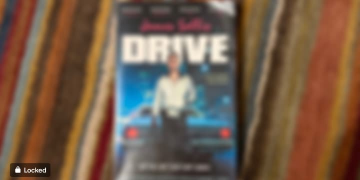 A blurred picture of the book cover for Drive.